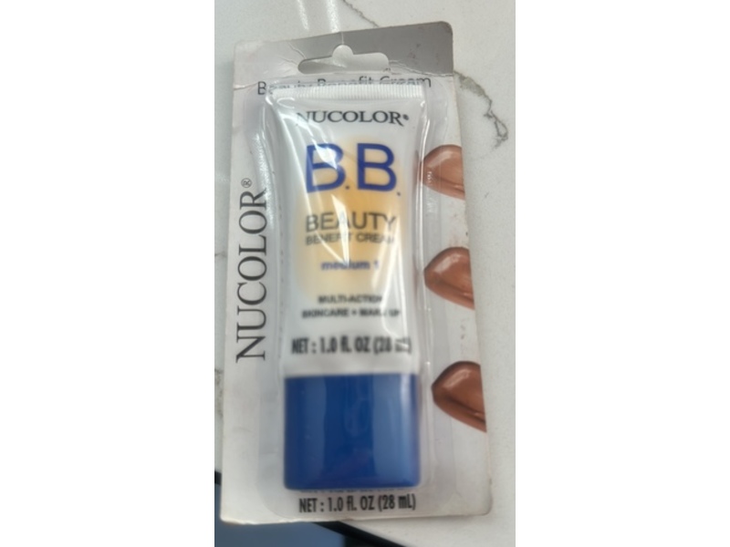 Nucolor BB Beauty Benefit Cream, Medium 1, 1 fl oz/28 mL