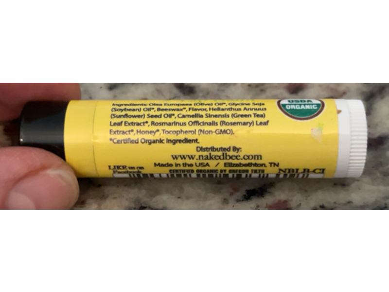 The Naked Bee Lip Balm, Citron & Honey, 0.15 oz