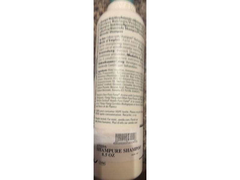 Aveda Shampure Nurturing Shampoo, Calming Aroma, 8.5 fl oz/250 mL