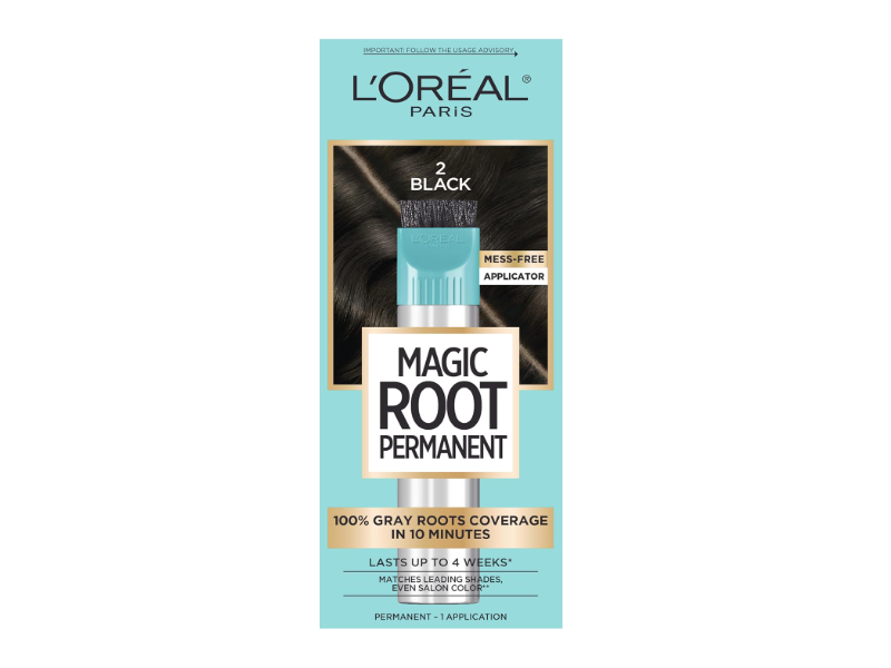 L'Oreal Paris Magic Root Permanent Hair Color Kit, 2 Black, 1 Application, Pack Of 2
