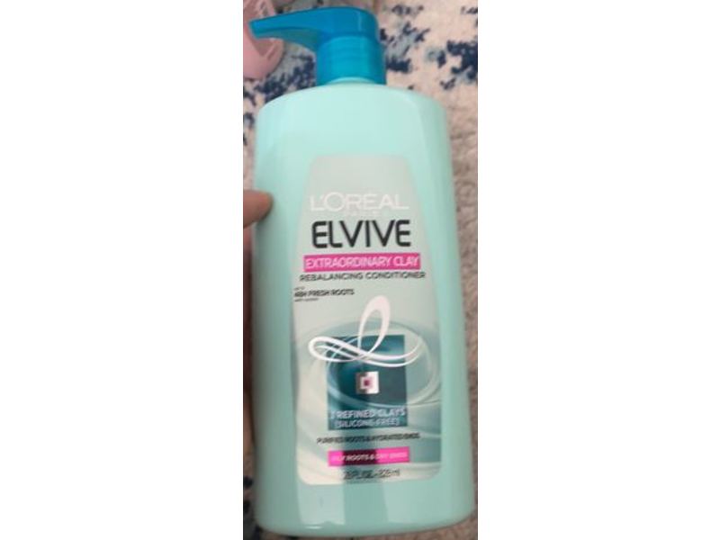L'Oreal Elvive Rebalancing Conditioner, Extra Ordinary Clay, 28 fl oz/828 mL