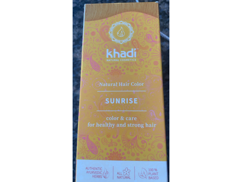 Khadi Color & Care Natural Hair Color, Sunrise, 3.5 oz/100 g