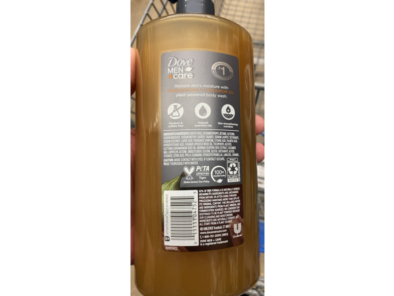 Dove Men + Care Body Wash, Sandalwood + Cardamom Oil, 26 fl oz/769 mL
