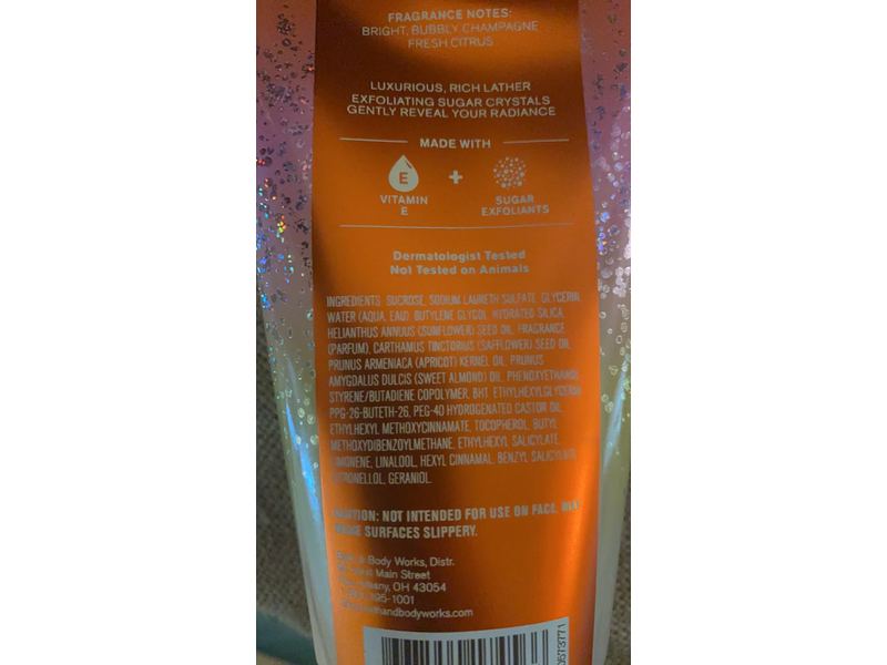 Bath & Body Works Sunshine Mimosa Foaming Sugar Body Scrub, 8 oz/226 g