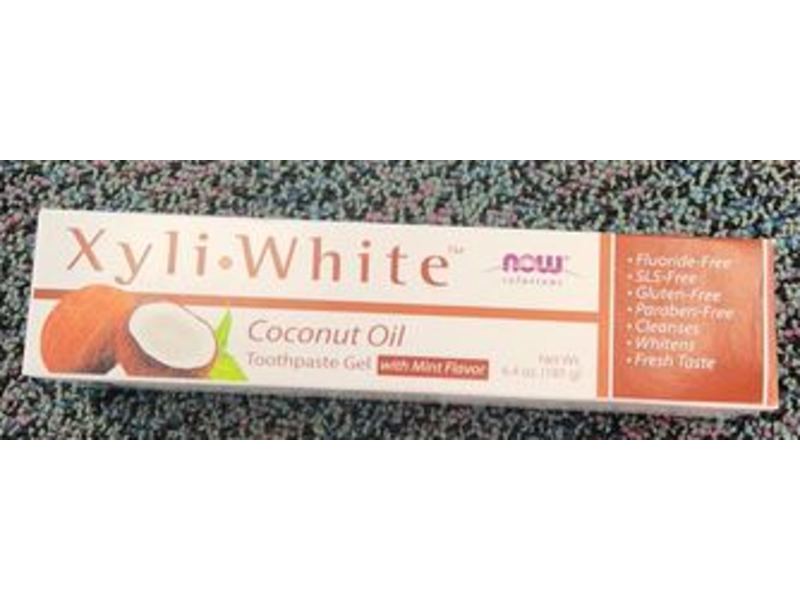 Now Solutions XyliWhite Toothpaste Gel, Coconut Oil, Mint, 6.4 oz/181 g