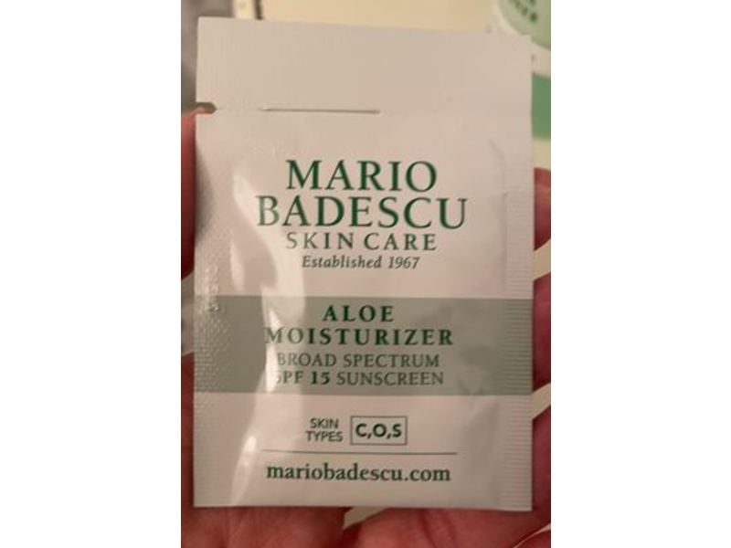 Mario Badescu Aloe Moisturizer, SPF 15, 0.10 oz/3 g