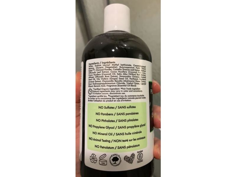 SheaMoisture Purifying & Hydrating Shampoo, Green Coconut & Activated Charcoal, 384 mL