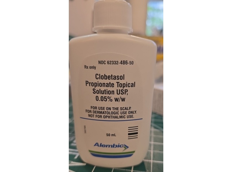 Clobetasol Propionate Topical Solution 0.05 %, 50 mL, Alembic (Rx)