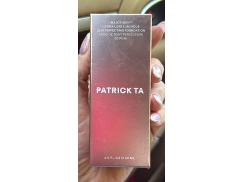 Patrick Ta Major Skin Hydra-Luxe Luminous Skin Perfecting Foundation, 12 Peach, 1 fl oz/30 mL