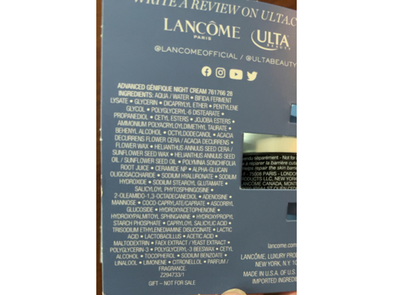 Lancome Advanced Genifique Night Cream, .16 oz/5 mL
