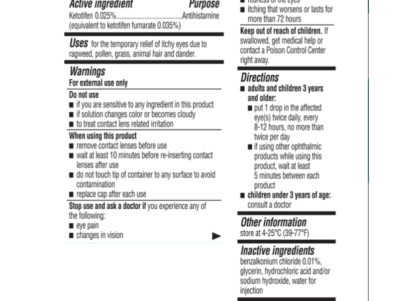 Bausch & Lomb Alaway Eye Itch Relief, 0.34 fl oz/10 mL
