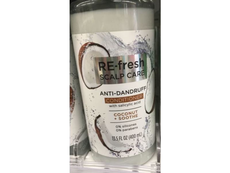 RE-fresh Scalp Care Anti-Dandruff Conditioner, Coconut & Soothe, 13.5 fl oz/400 mL