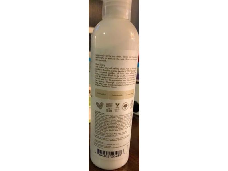 SheaMoisture Leave-In Treatment, Coconut Milk & Acacia Senegal, Sulfate Free, 8 fl oz/237 mL