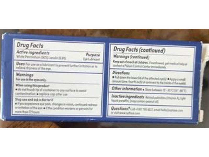 Optase Hylo Night Dry Eye Ointment, 0.15 oz/5 g