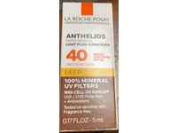 La Roche-Posay Anthelios Tinted Mineral Light Fluid Sunscreen, Deep, SPF 40, 0.17 fl oz/5 mL - Image 2