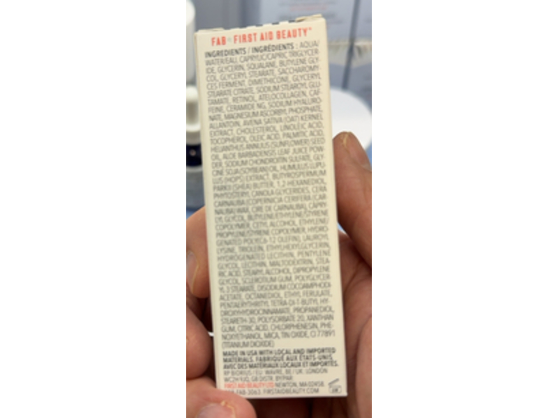 First Aid Beauty Retinol Eye Cream, Squalane + Ceramides, 0.5 fl oz/15 mL