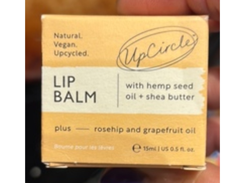 Upcircle Lip Balm, Hemp Seed Oil+Shea Butter, 0.5 fl oz/15 mL
