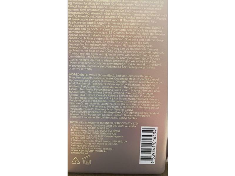 Kevin.Murphy Hydrate-Me Wash Shampoo, 8.4 fl oz/250 mL