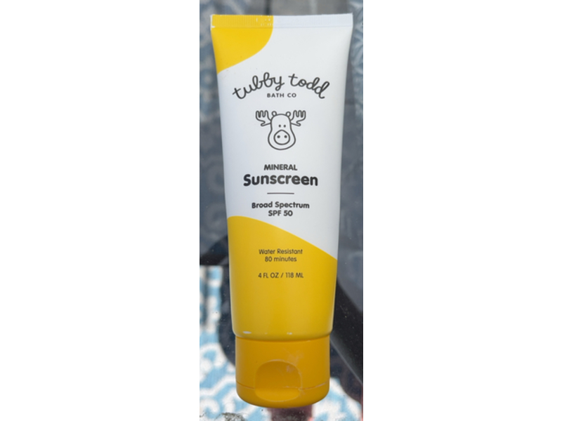 Tubby Todd Bath Co Mineral Sunscreen, SPF 50, 4 fl oz/118 mL