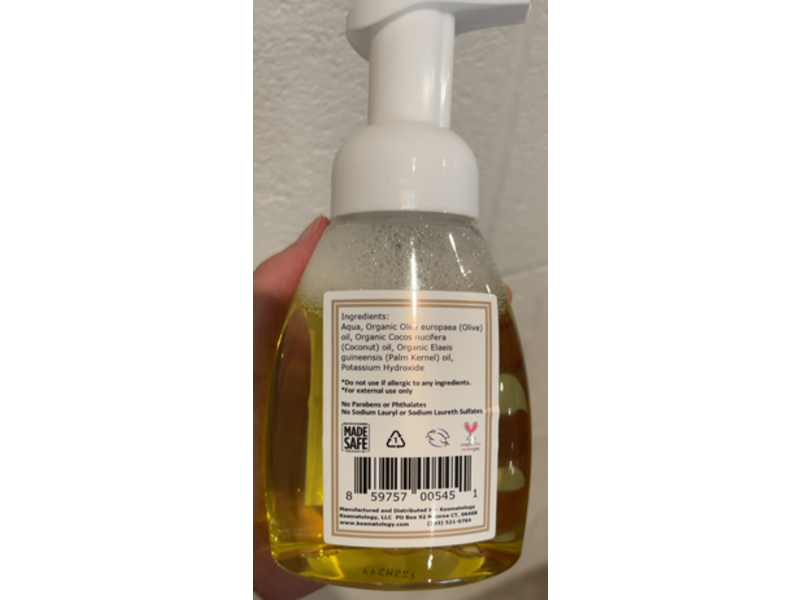 Kosmatology Foaming Hand Soap, Free & Clear, 8.5 fl oz