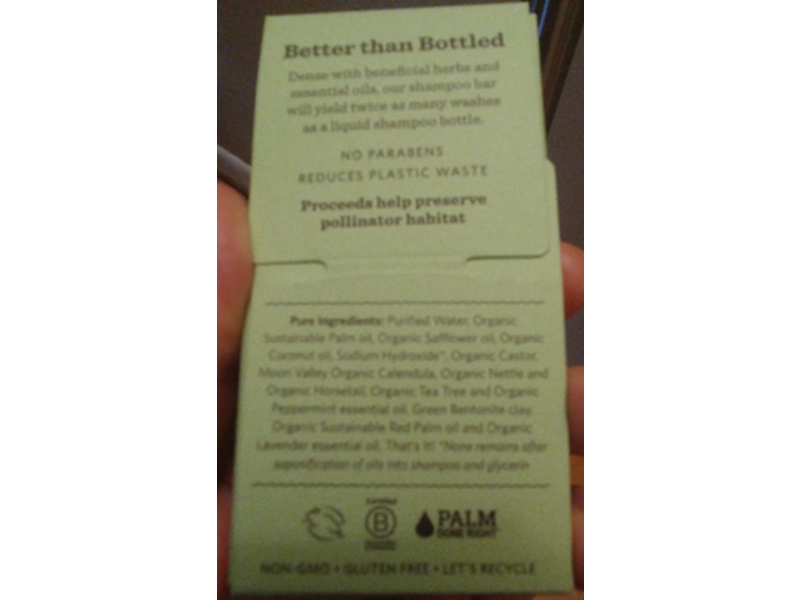 Moon Valley Herbal Shampoo Bar, Peppermint, 4 oz