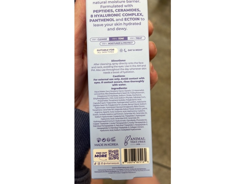 Vitamasques Hydrate Milk Glaze Face Mist, 3.38 fl oz/100 mL