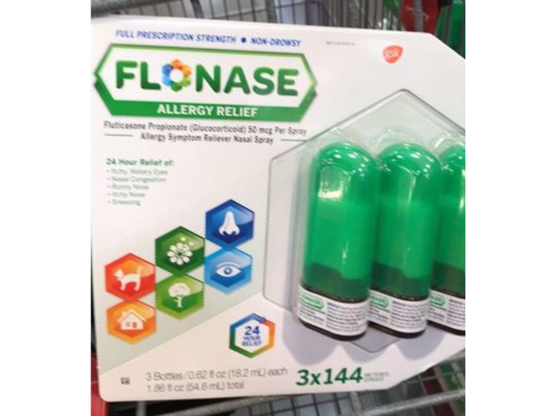 Flonase Allergy Relief Nasal Spray, 0.62 fl oz/18.2 mL, Count 3