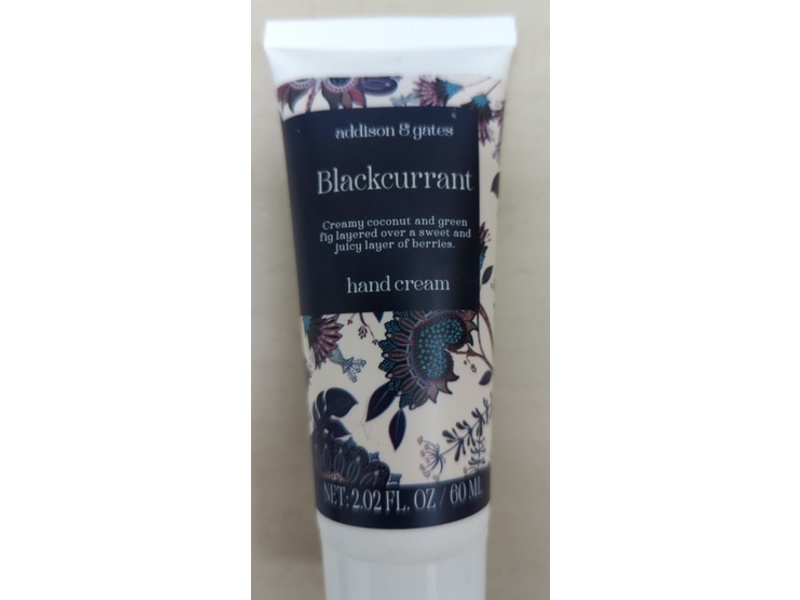 Addison & Gates Hand Cream, Blackcurrant, 2.02 fl oz/60 mL