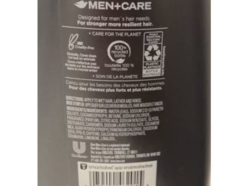 Dove Men+Care 2 In 1 Shampoo + Conditioner, Thick + Strong, 25.4 fl oz/750 mL