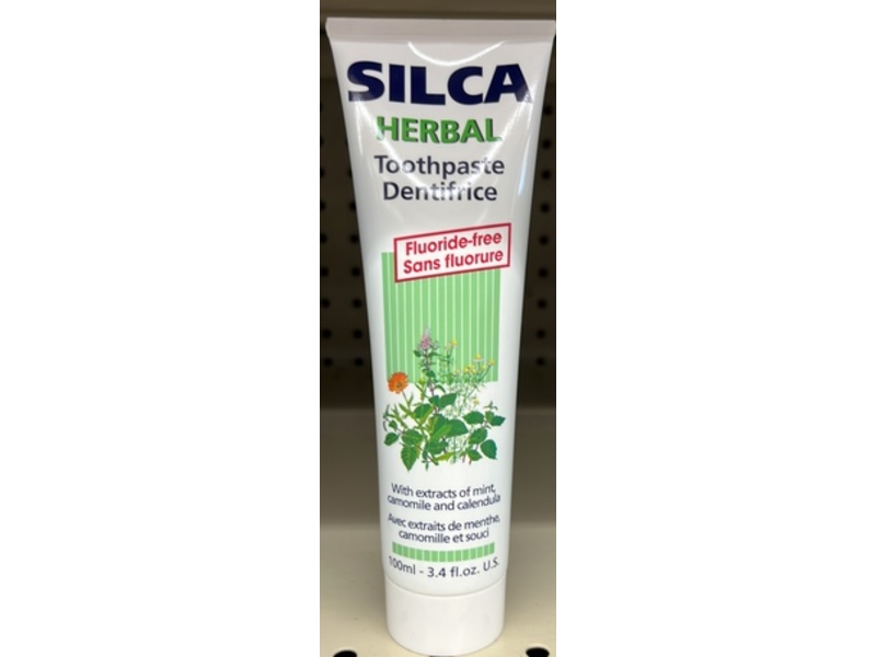 Silca Herbal Toothpaste, Mint, Camomile & Calendula, 3.4 fl oz/100 mL