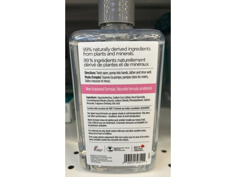 Nature Clean Hand Soap, Sweet Pea, 16.8 fl oz/500 mL