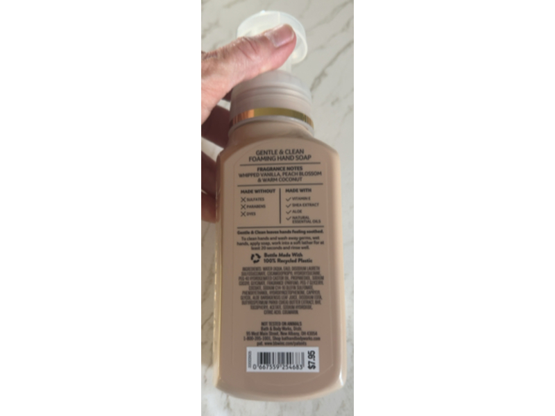 Bath & Body Works Gentle & Clean Foaming Hand Soap, Vanilla Coconut, 8.75 fl oz / 259 mL