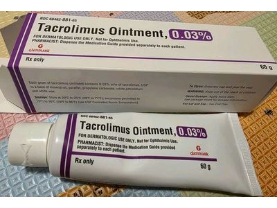 Tacrolimus Ointment 0.03% 60 g, Glenmark, (Rx)