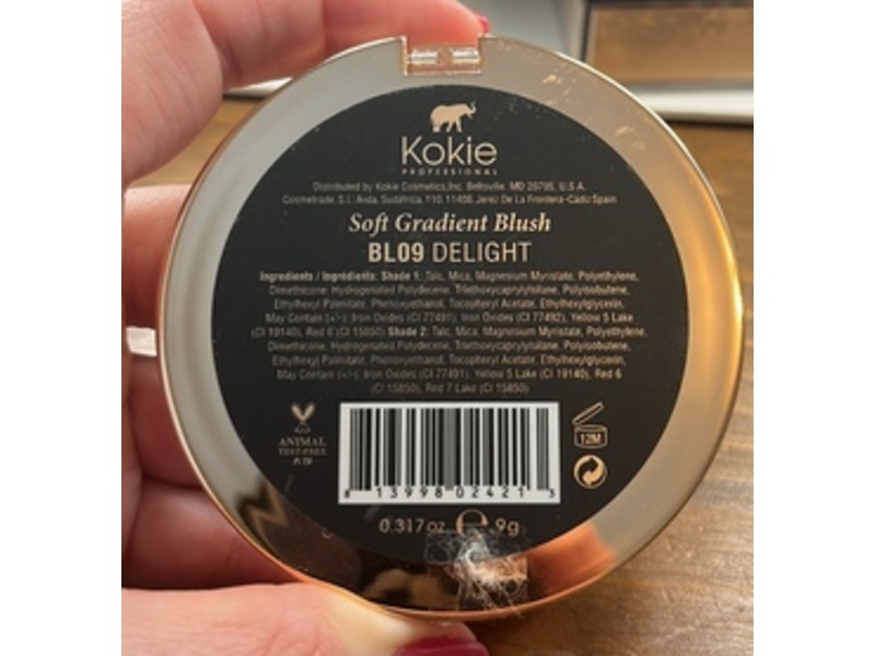 Kokie Professional Soft Gradient Blush, BL09 Delight, 0.317 oz/9 g