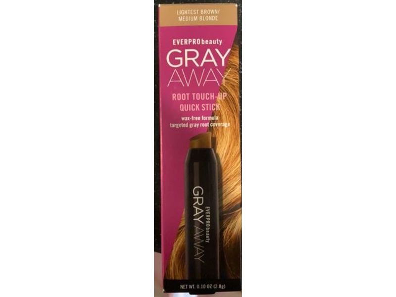Everpro Beauty Gray Away, Root Touchup Quick Stick, Lightest Brown/Medium Blonde, 0.10 oz / 2.8 g, Pack Of 2