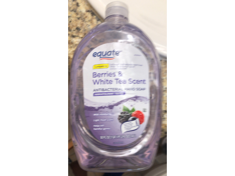 Equate Liquid Hand Soap, Berries & White Tea Scented, 50 fl oz/1.47 L
