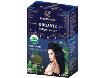 Ancient Veda Organic Hair Colouring Powder, Indigo, 3.5 oz/100 g