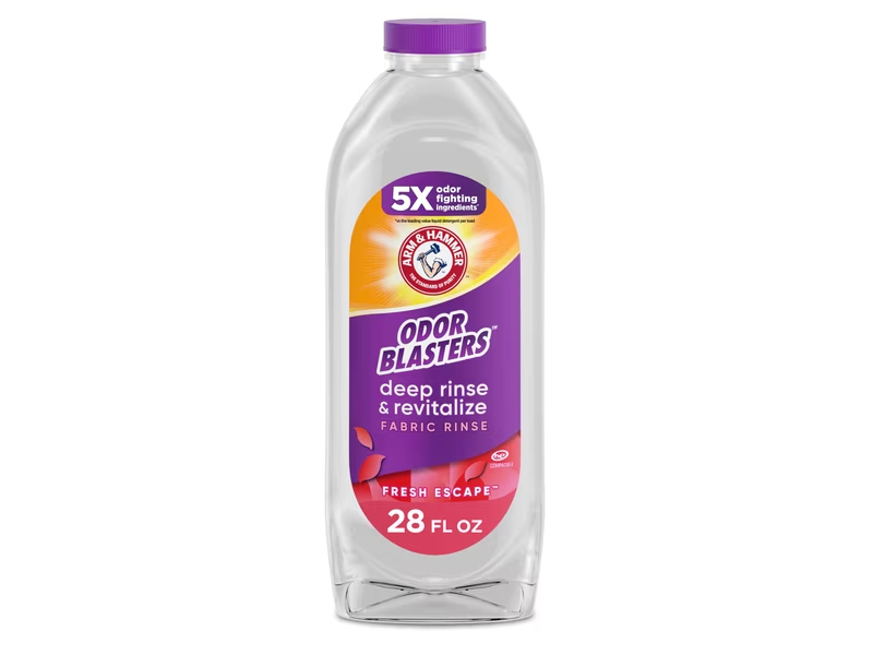 Arm & Hammer Odor Blasters Deep Rinse & Revitalize Fabric Rinse, Fresh Escape, 28 fl oz/828 mL