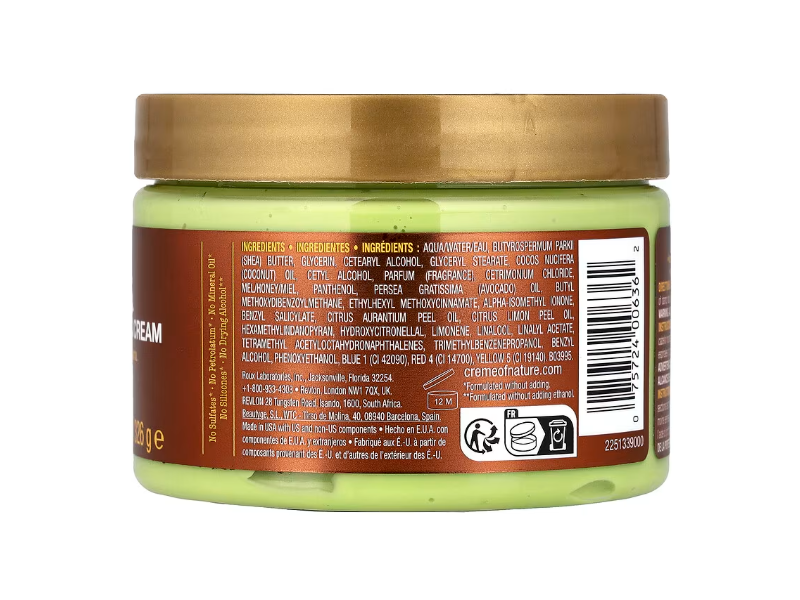 Creme of Nature Pure Honey Curl Defining Cream, Avocado, 11.5 oz/326 g