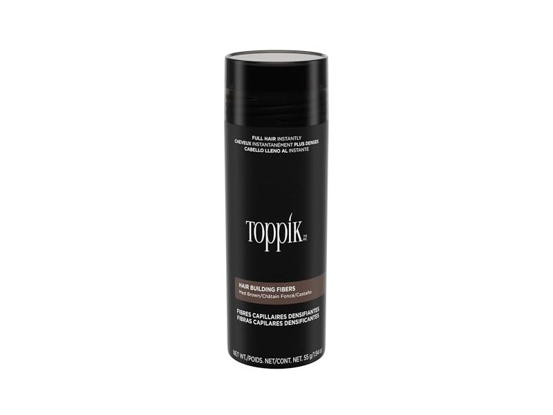 Toppik Hair Building Fibres, Medium Brown, 1.94 oz/55 g