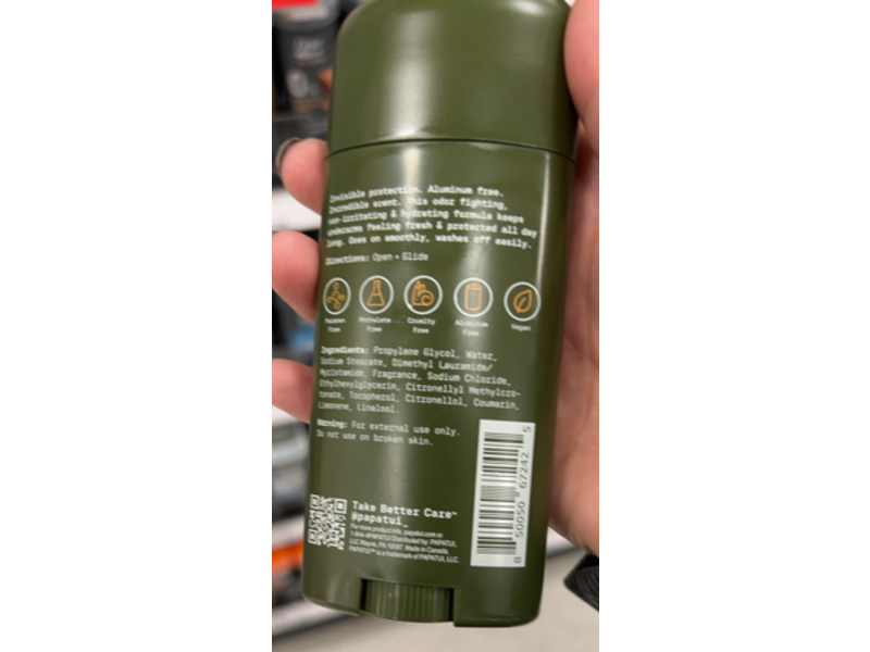 Papatui Deodorant, Sandalwood Suede, 2.6 oz/73 g