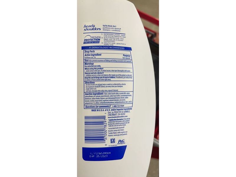 head & shoulders Men Advanced Series 2 In 1 Shampoo + Conditioner, Full & Thick, 31.4 fl oz/930 mL