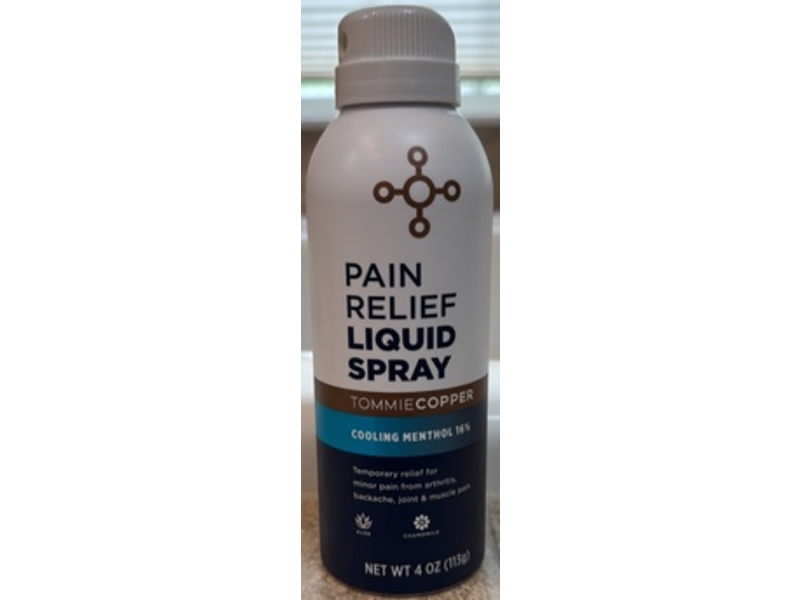 Tommie Copper Pain Relief Liquid Spray, 4 oz/113 g