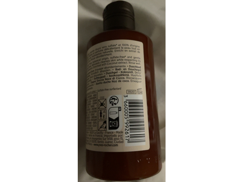 Yves Rocher Bath & Shower Body Gel, Coconut Escape, 6.7 fl oz/200 mL