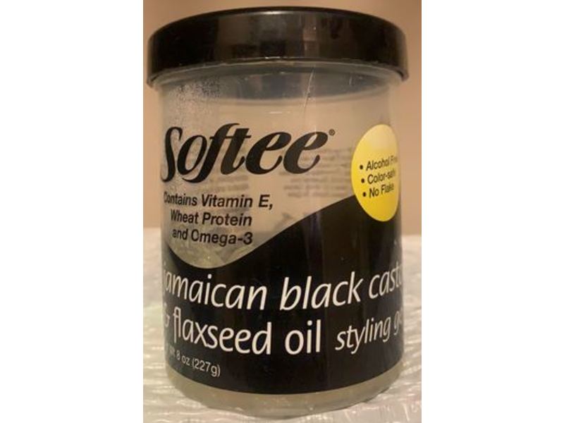 Softee Styling Gel, Jamaican Black Castor & Flaxseed Oil, 8 oz/227 g