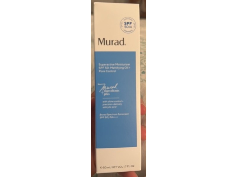 Murad Superactive Moisturizer Mattifying Oil + Pore Control, SPF 50 PA++++, 1.7 fl oz/50 mL