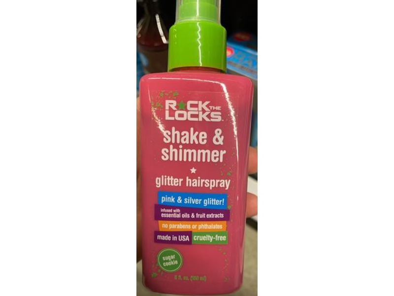 Rock The Locks Shake & Shimmer Glitter Spray, Pink, 5 fl oz/150 mL