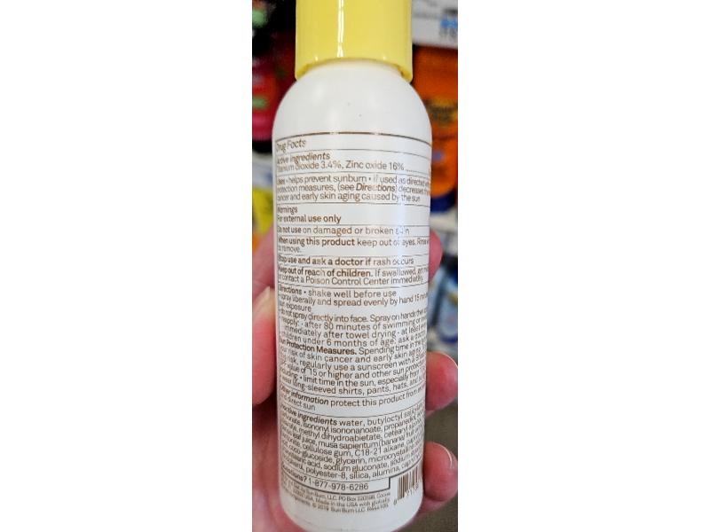 Baby Bum Mineral Sunscreen Spray, SPF 50, 3 fl oz/88 mL