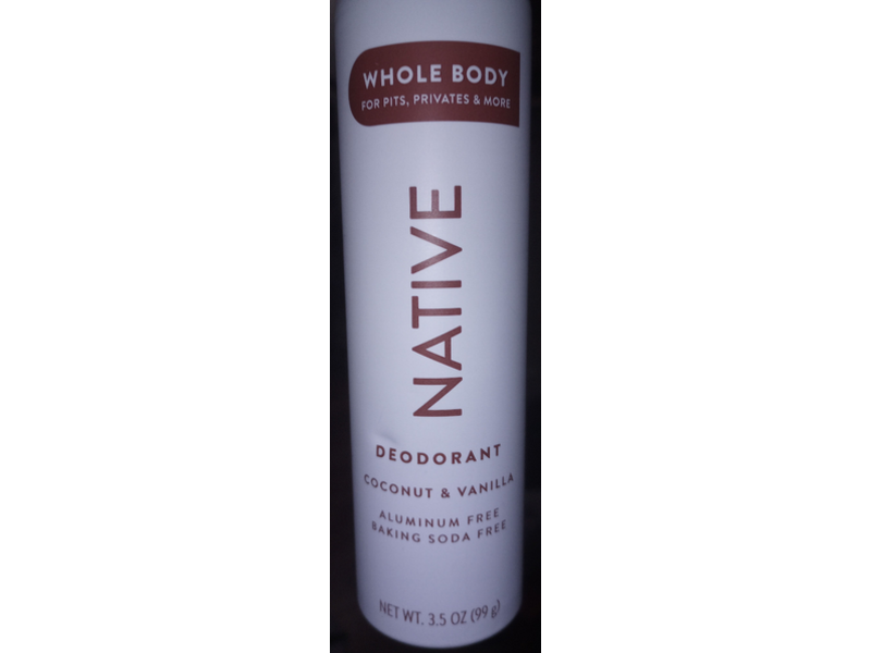 Native Whole Body Deodorant Spray, Coconut & Vanilla, 3.5 oz/99 g
