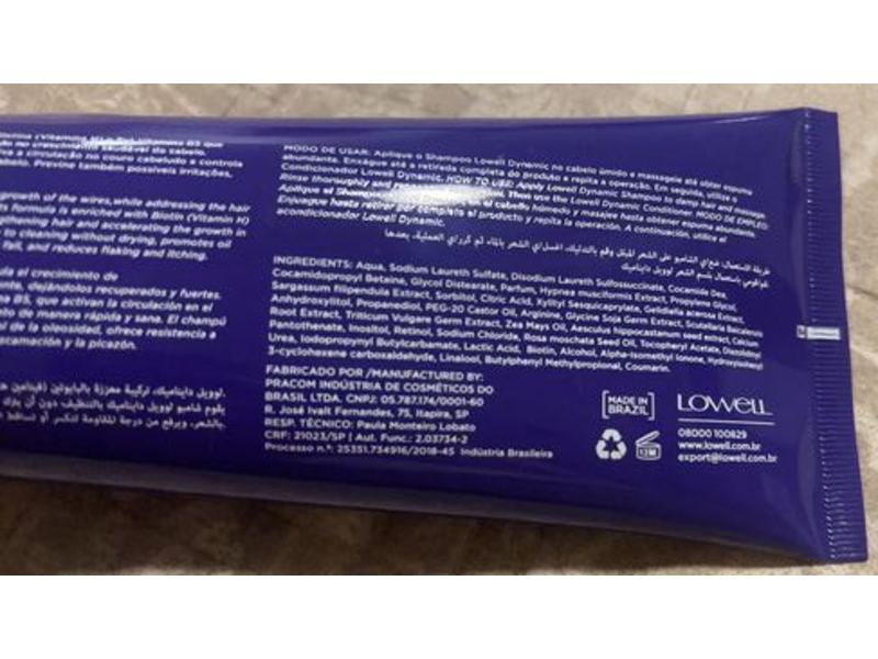 Lowell Dynamic Shampoo, 8.11 fl oz/240 mL